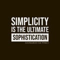 Quote by Leonardo da Vinci simplicity is the ultimate sophistication Royalty Free Stock Photo