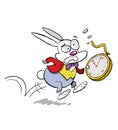 White rabbit being late