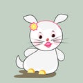 White rabbit. Royalty Free Stock Photo