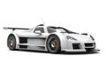 White racing supercar - studio beauty shot