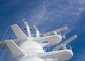 White Radar Tower on a Cruise Ship Royalty Free Stock Photo