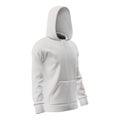 a White Raglan Hoodie image isolated on a white background