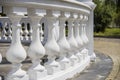 White railing with columns Royalty Free Stock Photo