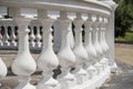 White railing in the background of columns Royalty Free Stock Photo