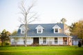 White Ranch Style American Home Royalty Free Stock Photo