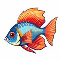 White ranchu goldfish koi fish clip art swordtail colors koi fish line drawings white gold fish Royalty Free Stock Photo