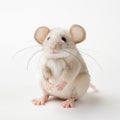 Dignified White Mouse In Suguru Tanaka Style - Colorized Petrina Hicks Art