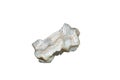 White raw lace agate geode stone isolated Royalty Free Stock Photo