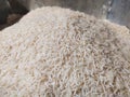 White raw rice used in Indian culture cuisine and cooking for vegetarian recipe and food