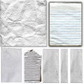 White Real Paper Items Set Royalty Free Stock Photo