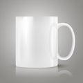White realistic cup