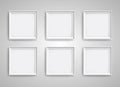 White realistic frames, vector illustration