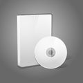 White realistic isolated DVD, CD, Blue-Ray case Royalty Free Stock Photo