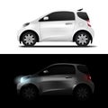 White Realistic Midget Mini Car