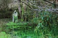 White Reaper with lamp waiting at a toxic lake