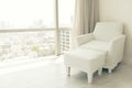 White recliner chair