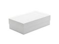 White rectangle box isolated on transparent background Royalty Free Stock Photo