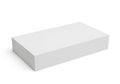 White rectangular block with clean edges and smooth surface on a plain white background Royalty Free Stock Photo