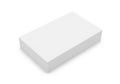 A white rectangular block with clean and minimalist design on a plain white background Royalty Free Stock Photo