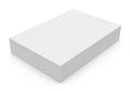 A white rectangular block with a smooth surface and clean edges is placed on a plain white background Royalty Free Stock Photo