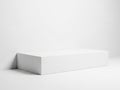White rectangular box on a white background with subtle shadow and dotted line Royalty Free Stock Photo