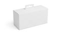 White rectangular box with handle Royalty Free Stock Photo