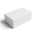 White rectangular box, isolated on white background Royalty Free Stock Photo