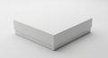White Rectangular Box Lid and Base on a White Background container packaging Royalty Free Stock Photo
