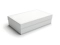 White rectangular box with lid isolated on white background stock image Royalty Free Stock Photo