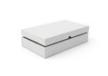 White box with lid on white background Royalty Free Stock Photo