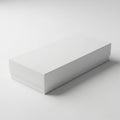 White Rectangular Box with Lid on White Background container packaging Royalty Free Stock Photo