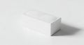 White Rectangular Box Mockup on a Clean White Background Royalty Free Stock Photo