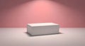 White rectangular box on a pink background Royalty Free Stock Photo