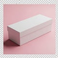 A white rectangular box on a pink background Royalty Free Stock Photo