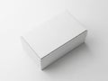 A white rectangular box on a plain white background with subtle shadow effect Royalty Free Stock Photo