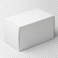 A white rectangular box with a smooth surface and rounded edges Royalty Free Stock Photo
