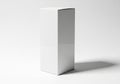 White rectangular box standing upright on a white background with subtle shadow effect Royalty Free Stock Photo