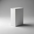 White rectangular box standing upright on a gradient gray background Royalty Free Stock Photo