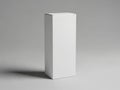 A white rectangular box standing upright on a gray background with subtle shadow Royalty Free Stock Photo