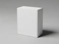 A white rectangular box with a subtle shadow on a grey background surface Royalty Free Stock Photo