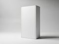 A white rectangular box with a subtle shadow on a plain background is displayed prominently Royalty Free Stock Photo