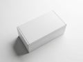 A white rectangular box with a subtle shadow on a plain white background Royalty Free Stock Photo