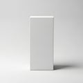 A white rectangular box with a subtle shadow on a plain background. isolated on white background Royalty Free Stock Photo