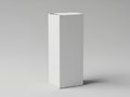 A white rectangular box with a subtle shadow on a plain gray background Royalty Free Stock Photo