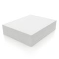 A white rectangular box with a textured surface and a smooth top Royalty Free Stock Photo