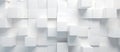 White rectangular cubes create a shadow on a grey wall Royalty Free Stock Photo
