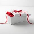 The red ribbon adds a festive touch, suggesting a celebratory or special Royalty Free Stock Photo