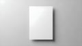 White rectangular object on gray background with subtle shadow effect Royalty Free Stock Photo
