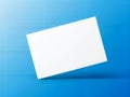 A white rectangular object floating against a gradient blue background Royalty Free Stock Photo