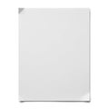 A white rectangular object with subtle shadows and reflections is displayed on a plain white background Royalty Free Stock Photo